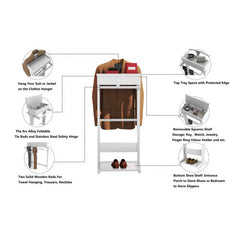 White Portable Clothes Hanger