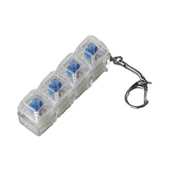 Transparent PC Shaft Tester with Light by Phora'store, clear plastic with blue inserts and a keychain