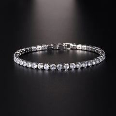 Hip Hop 4.0 micro zircon tennis bracelet in silver-tone metal with clear stones