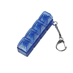 Transparent PC Shaft Tester with Light, blue plastic, by Phora'store, with keychain
