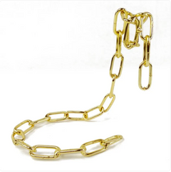 Suspension chain wine rack metal holder by Phora'store, gold-toned linked chain