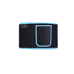 Long Wave Red Light Therapy Heating Waist Belt by Phora'store, black with blue trim and pocket